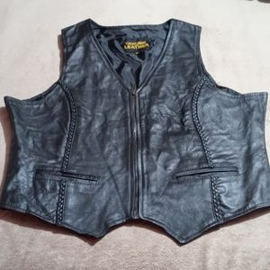 Real Leather vest 5 XL woman's